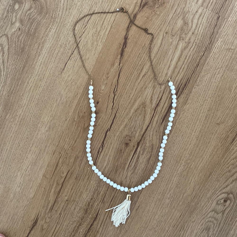 Beaded tassel necklace